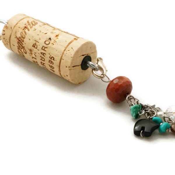 Wine Cork Keychain Etsy