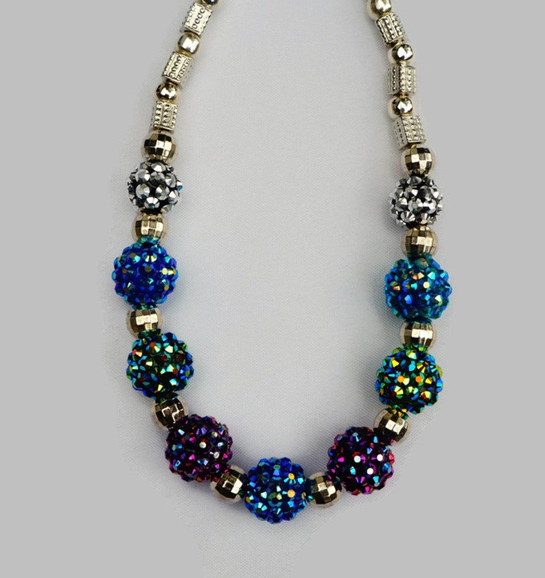 Buy Disco Ball Bead Necklace Glitter Ball Bead Necklace Shiny Online in