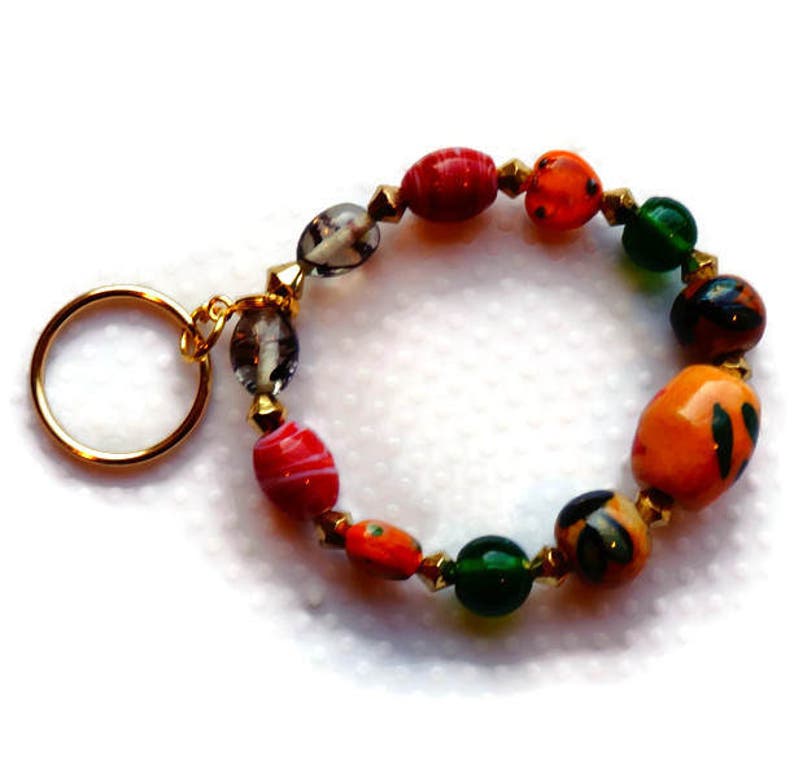 Buy Multi Color Key Ring Bracelet Multi Color Bead Bracelet Online in