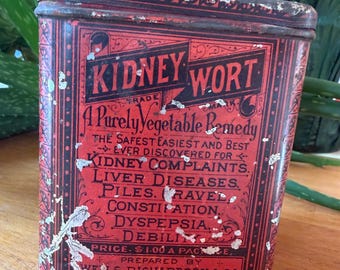 Vintage “ Kidney Wort “medical remedy tin
