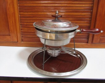 Vintage Warmer Aluminum Camping Cookware Buffet Warmer BW Buenilum Warmer Steam Warmer Pan Forged Aluminum