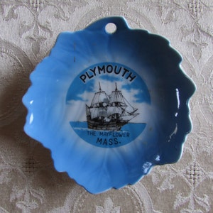 Vntg Plymouth Mayflower Mass. Collectable Souvenir Plate Wall Decor image 1