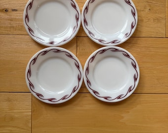 Vintage set of Pyrex diner style dessert plates