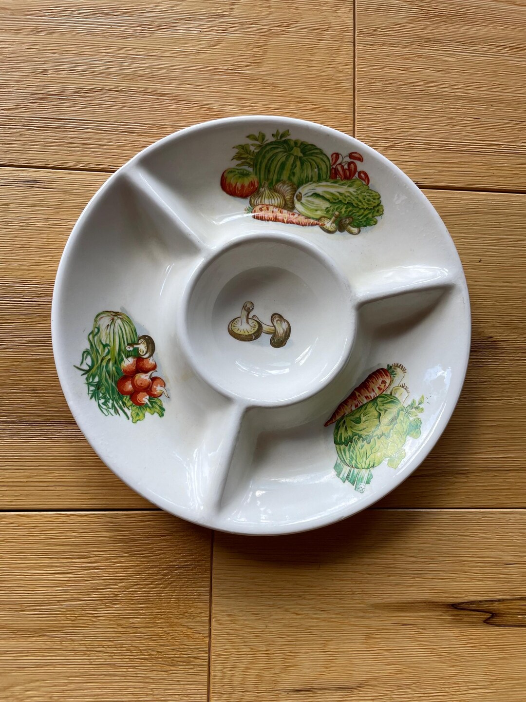 Relish Design Vintage Porcelain Relish Dish With Vegetable Designs - Etsy
