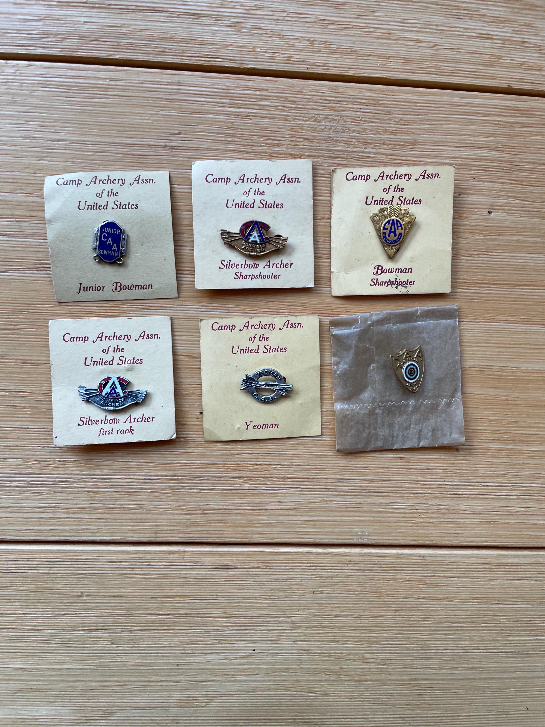 Vintage collection of Archery pins