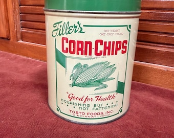 Vintage Fillers Corn Chip tin