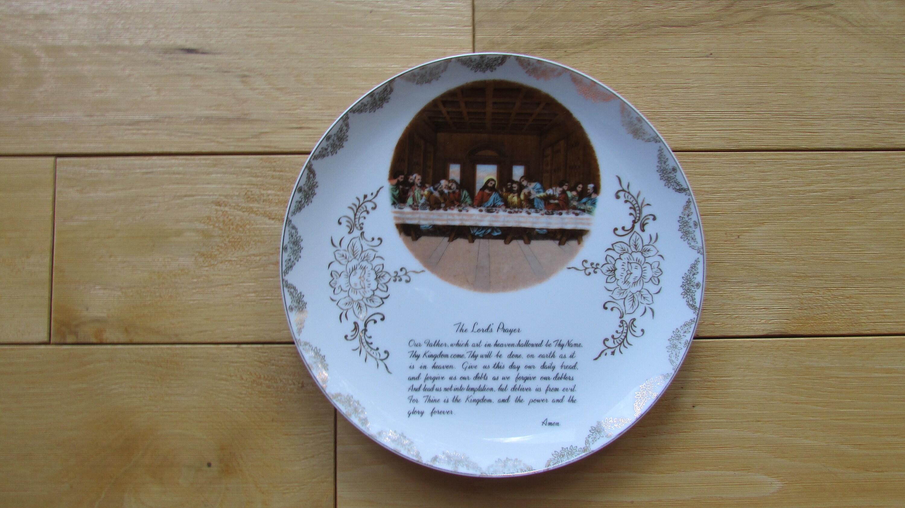 Art & Collectibles Fine Art Ceramics Vintage Plate With A Beautiful