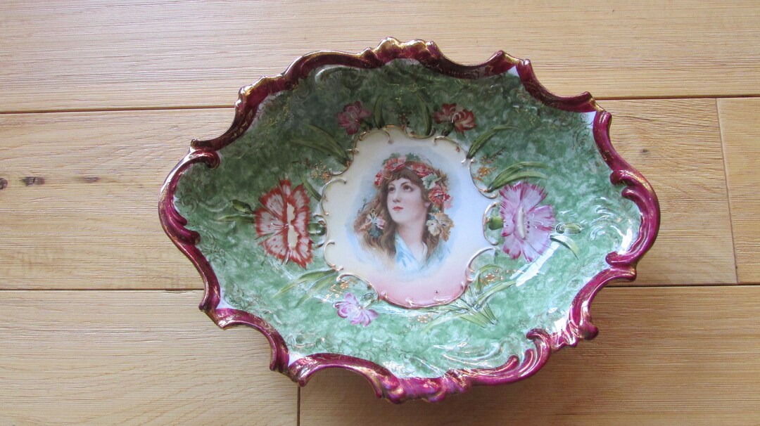 Vintage German Fine China Hand Painted Ornate Floral Fair Etsy