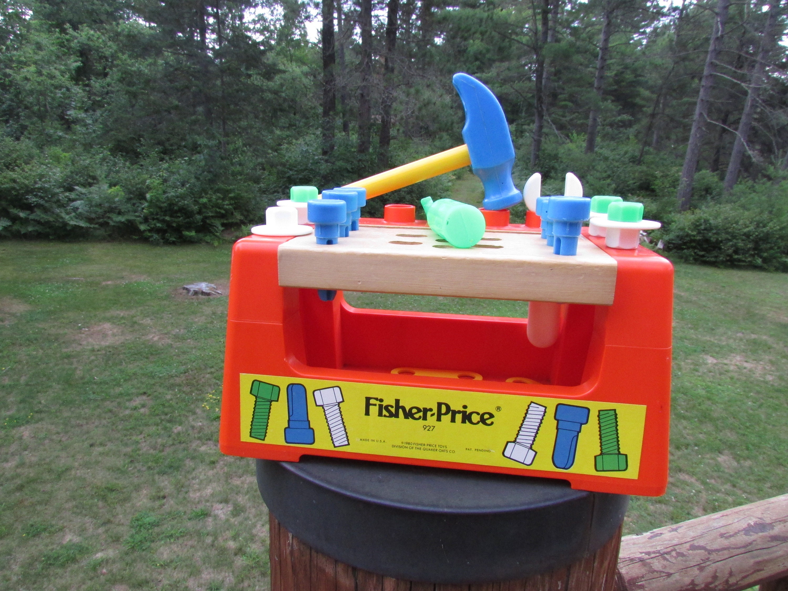 Fisher Price 1980 Tool Bench Work Bench Wooden Tool Top 927 Etsy