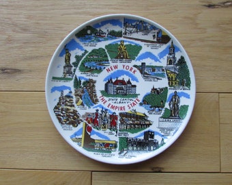 New York State Souvenir Collectible Plate The Empire State