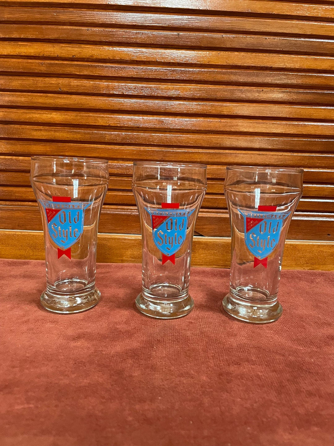 Vintage Old Style Beer Glasses Etsy