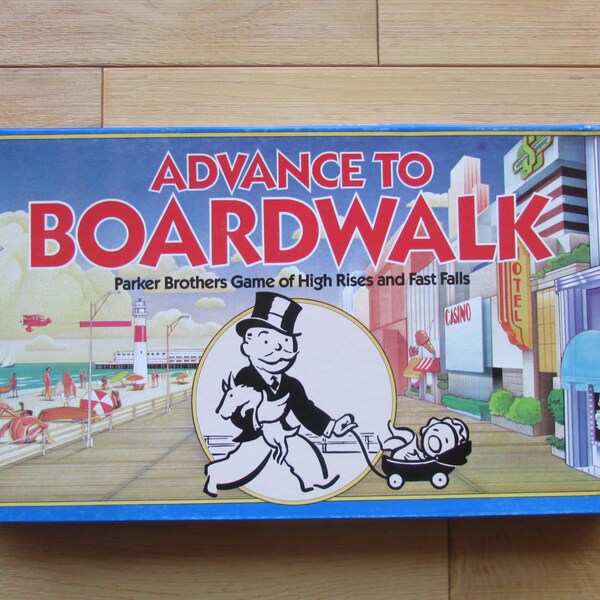 1985 Advance to Boardwalk Parker Brothers Game Intact and Complete