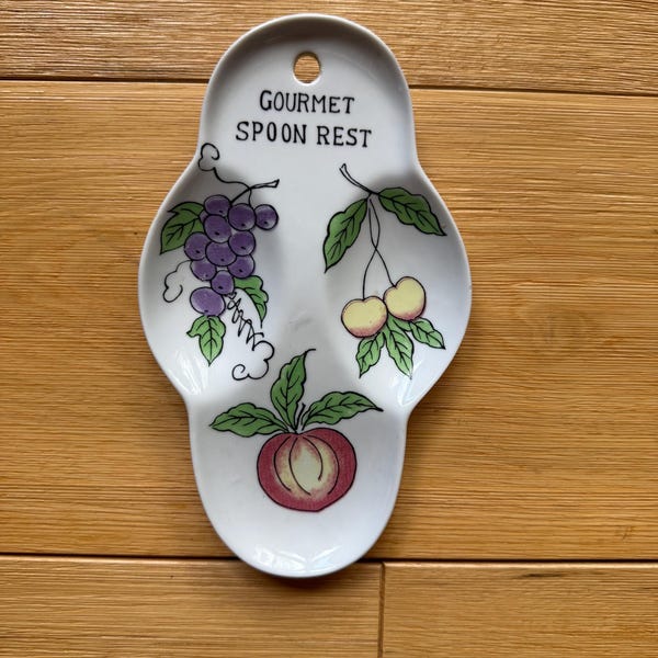 Vintage fruit decor spoon rest