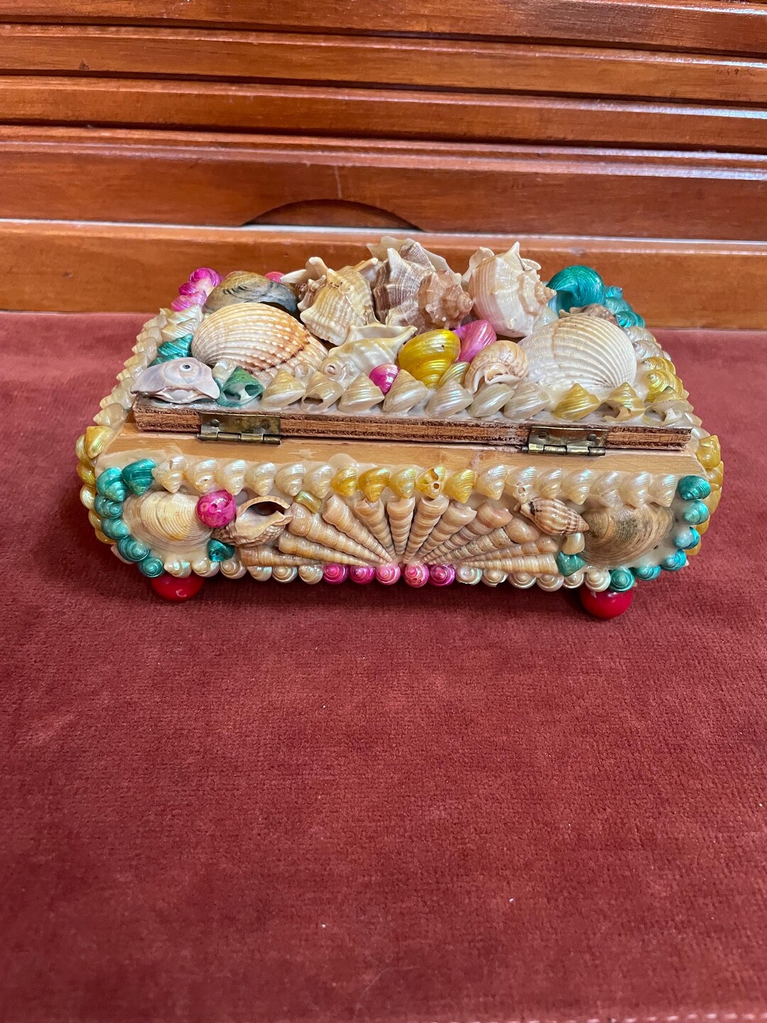 Vintage Sea Shell Jewelry Box - Etsy