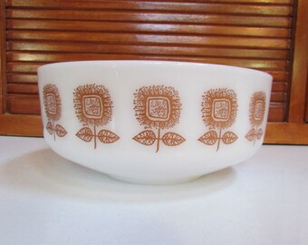 Vntg Federal Sunflower Connoissuer 3.5 Qt Casserole Dish