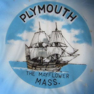 Vntg Plymouth Mayflower Mass. Collectable Souvenir Plate Wall Decor image 2