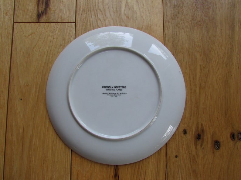 1973 God Bless Our Pad Friendly Greeters Sunshine Plates Frog