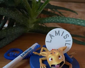 Vintage pharmaceutical promotional pen with fungal creature