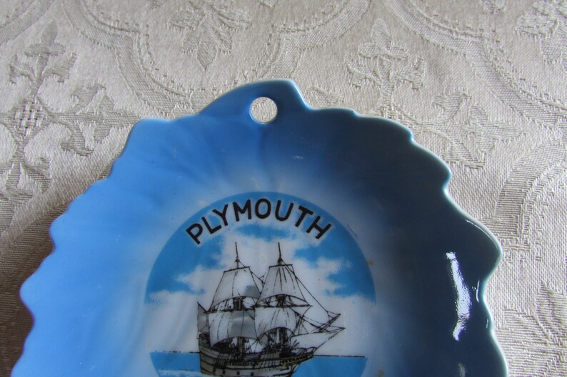 Vntg Plymouth Mayflower Mass. Collectable Souvenir Plate Wall Decor image 4