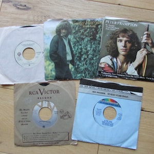 Vintage 45 Records-Elton John-Roger Hodgson-Peter Frampton-Climax Blues Band-George Harrison