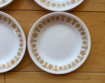 Vintage Corelle Butterfly Gold dessert or appetizer plates