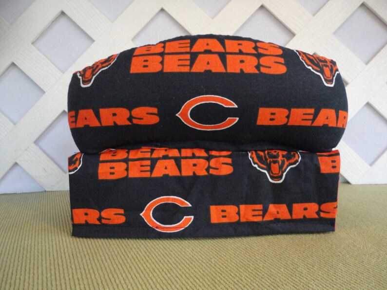 Chicago Bears Tissue Box Cover in Sofa Shape Navy Blue and