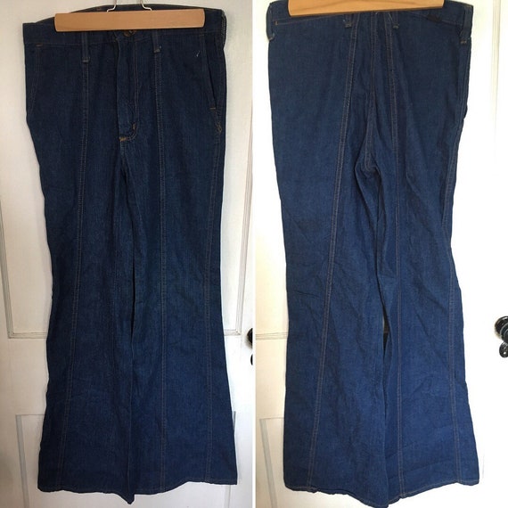 Vintage Wranglers jeans denim bellbottoms center s