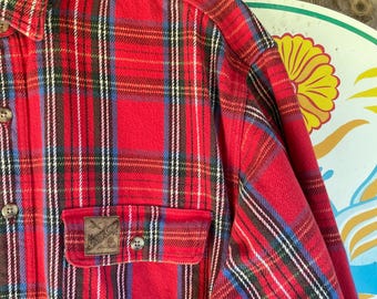 Vintage 90s flannel shirt cotton Sport Shop by Eddie Bauer XL made in the USA
