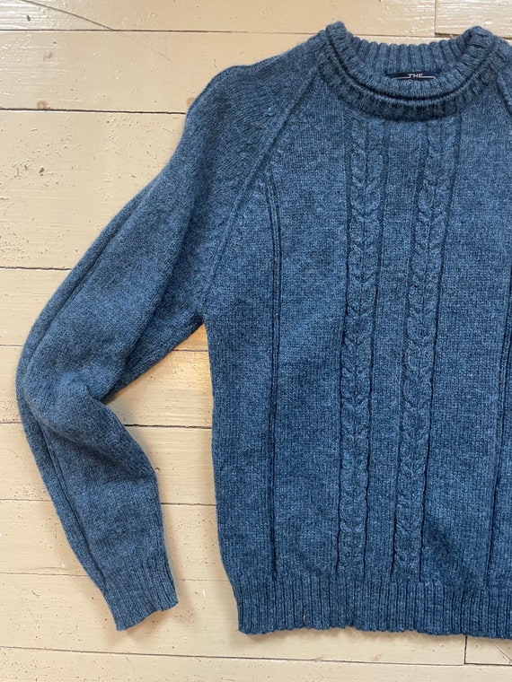 Vintage 90s Woolrich sweater pullover blue wool ca