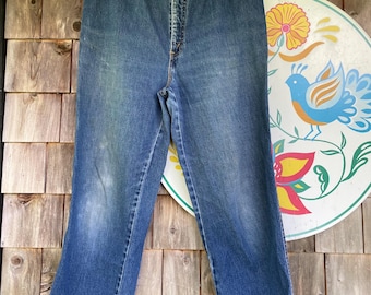 Vintage 80s jeans pleated waist high waist Chic HIS jeans tapered leg mom jeans