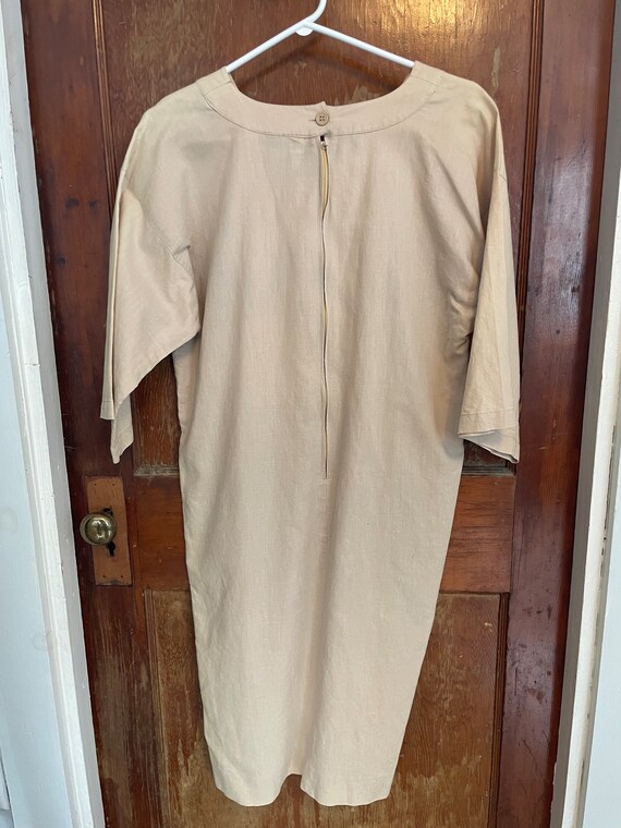 Vintage 70s Frances Henaghan linen blend dress ne… - image 6