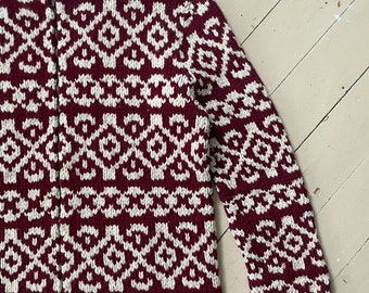 Vintage 60s cardigan sweater handmade