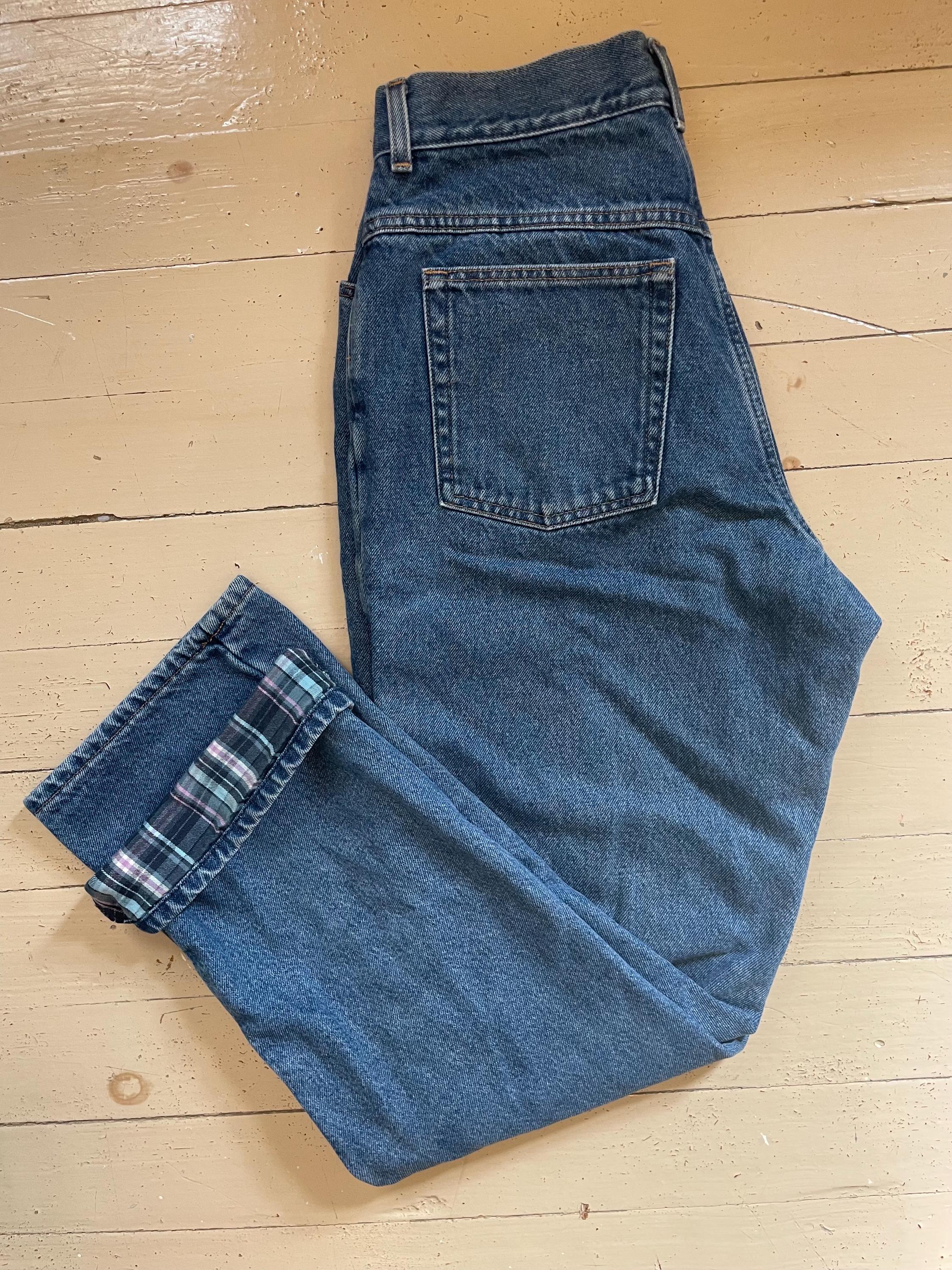 Plus size flannel lined jeans hotsell