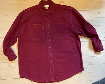 Chemise en flanelle chamois de couleur rouille Eddie Bauer vintage précoce. G - France