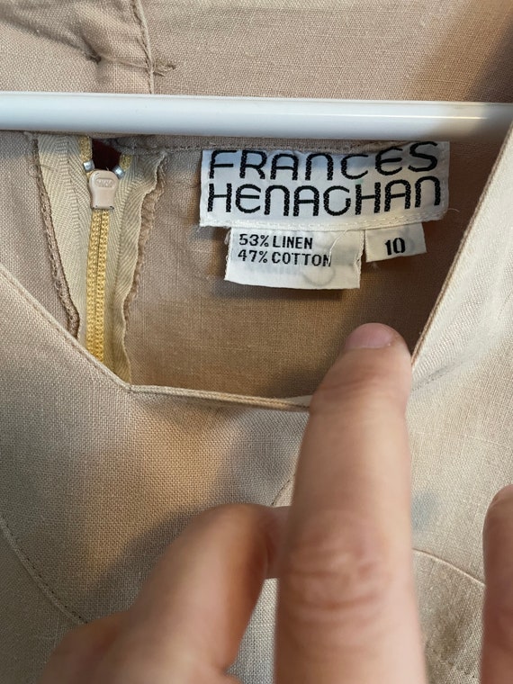 Vintage 70s Frances Henaghan linen blend dress ne… - image 8