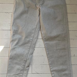 Vintage 90s jeans high waist tapered leg tan denim by Lands End
