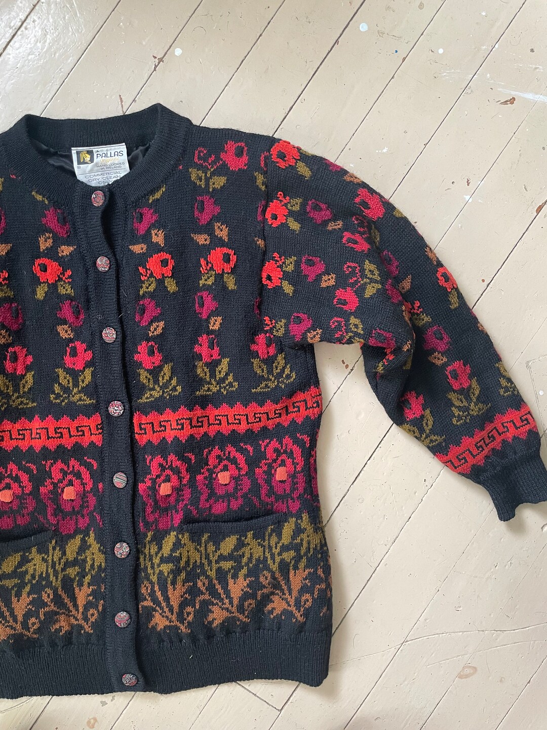 Vintage Cardigan Pallas Hand Loomed Cardigan Etsy