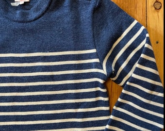 Armor Lux wool sweater Breton blue and white