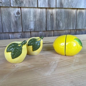 Salt and Pepper shaker lemons ceramic kitsch