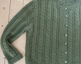 Vintage handmade cardigan green