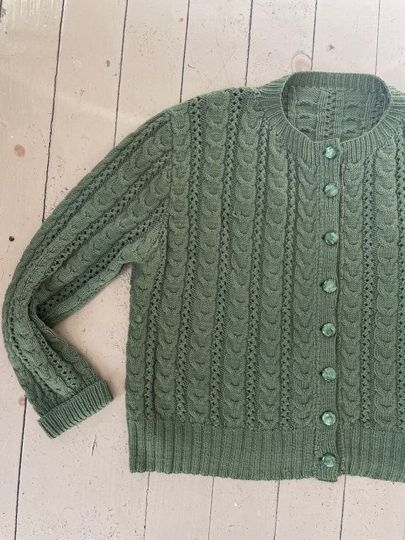 Vintage handmade cardigan green