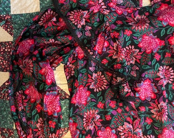 Floral blouse boho blouse with ruffles
