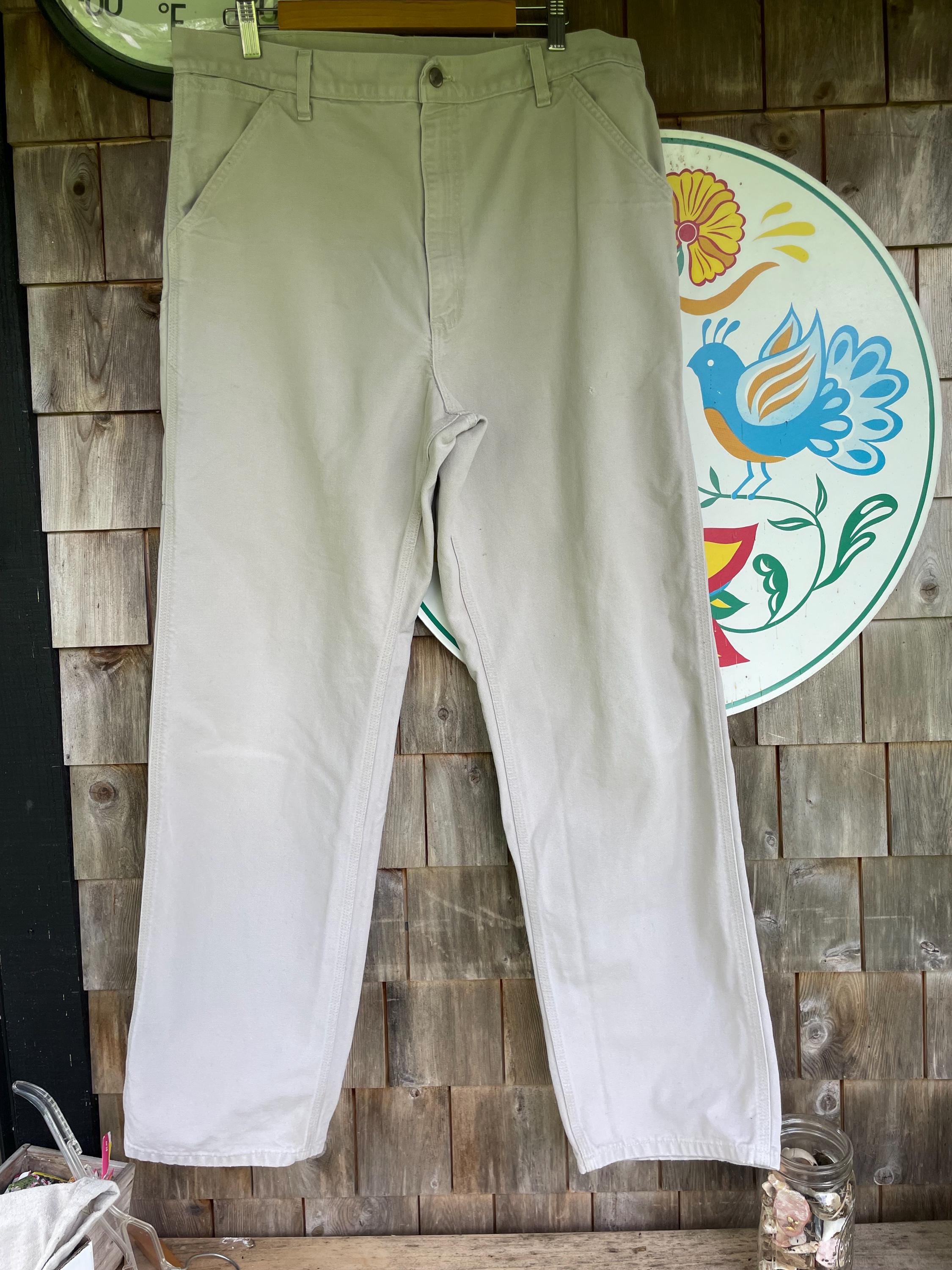 パンツ 90s Carhartt Painter pants Made in USA Vintage 90s Carhartt Painters Pants Khaki US Made 38x34 - Etsy