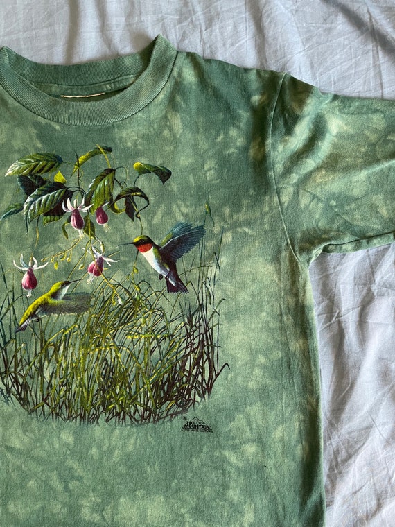 Vintage 90s t-shirt hummingbirds tie-dye The Mount