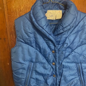 Vintage 80s puffer vest blue by Swing West