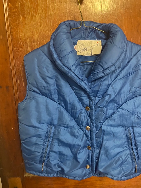 Vintage 80s puffer vest blue by Swing West