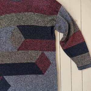 Vintage 80s Lurex sweater mini dress