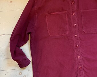 Chemise Eddie Bauer Flanelle épaisse Homme M - Vintage 90's, Vert Bûcheron