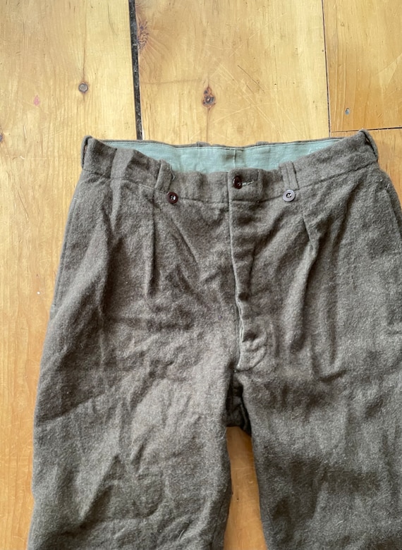 Vintage 40s 50s wool pants trousers military milit