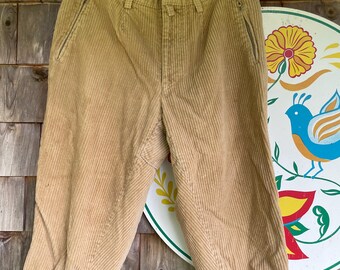Vintage 80s corduroy culottes made in Germany sand all cotton